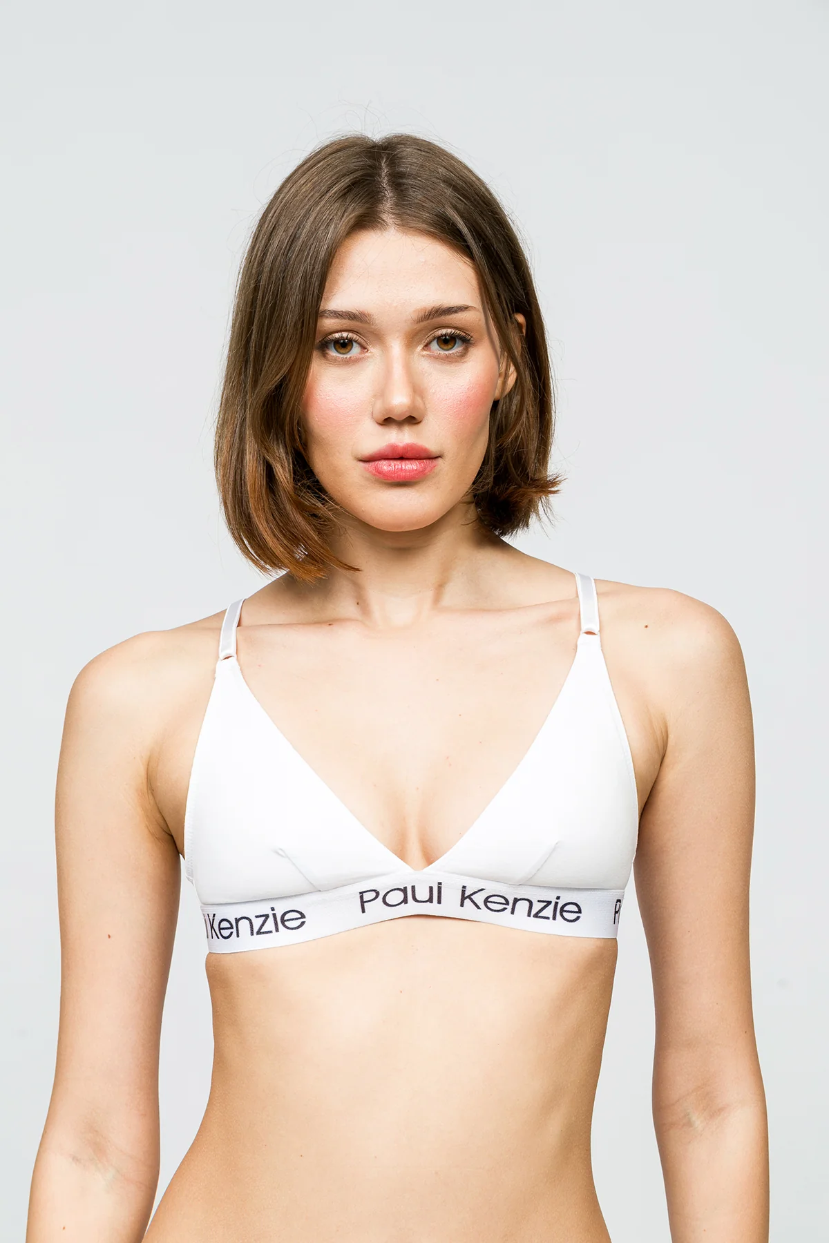 Beyaz Triangle Spor Bralet - Marine - Image 5