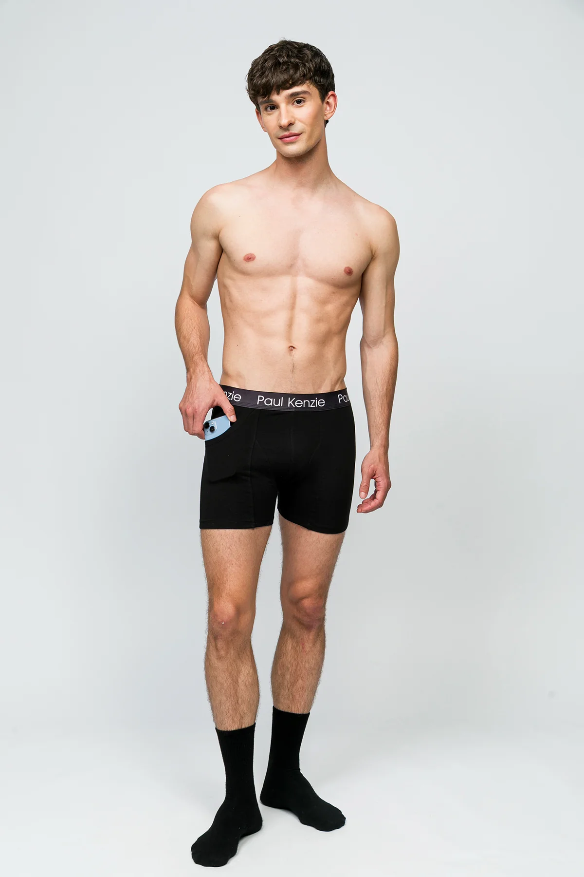 Cepli Erkek Boxer - Blackish - Pockets - Image 4