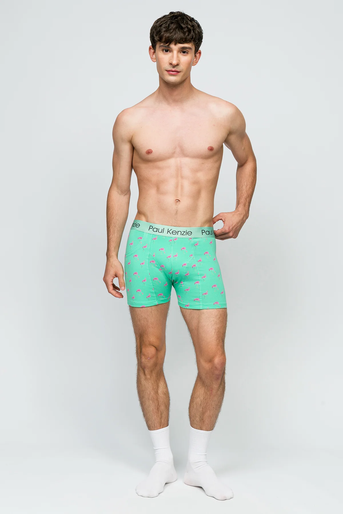 Cepli Erkek Boxer - Pink Birdy - Pockets - Image 3