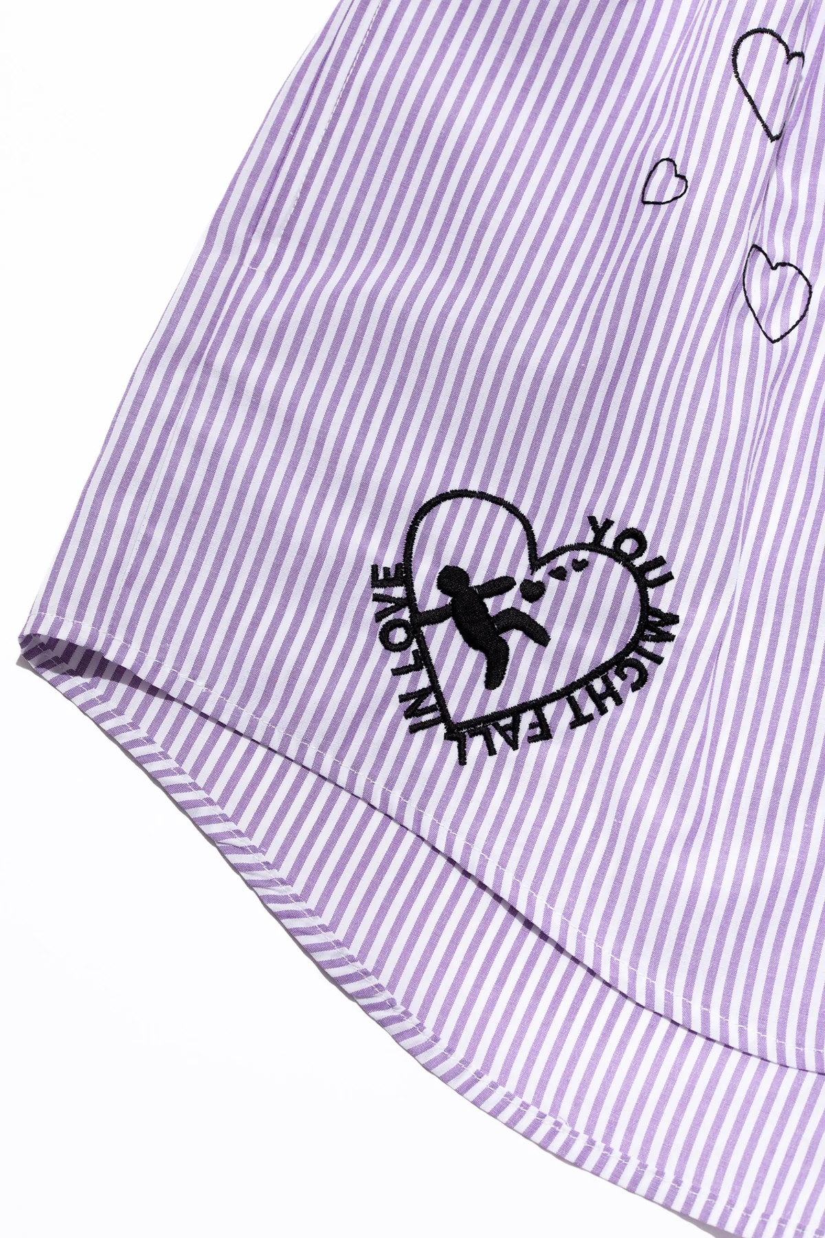 Chill Space Collection - Nakışlı Kadın Ev Şort - Lilac - Image 10
