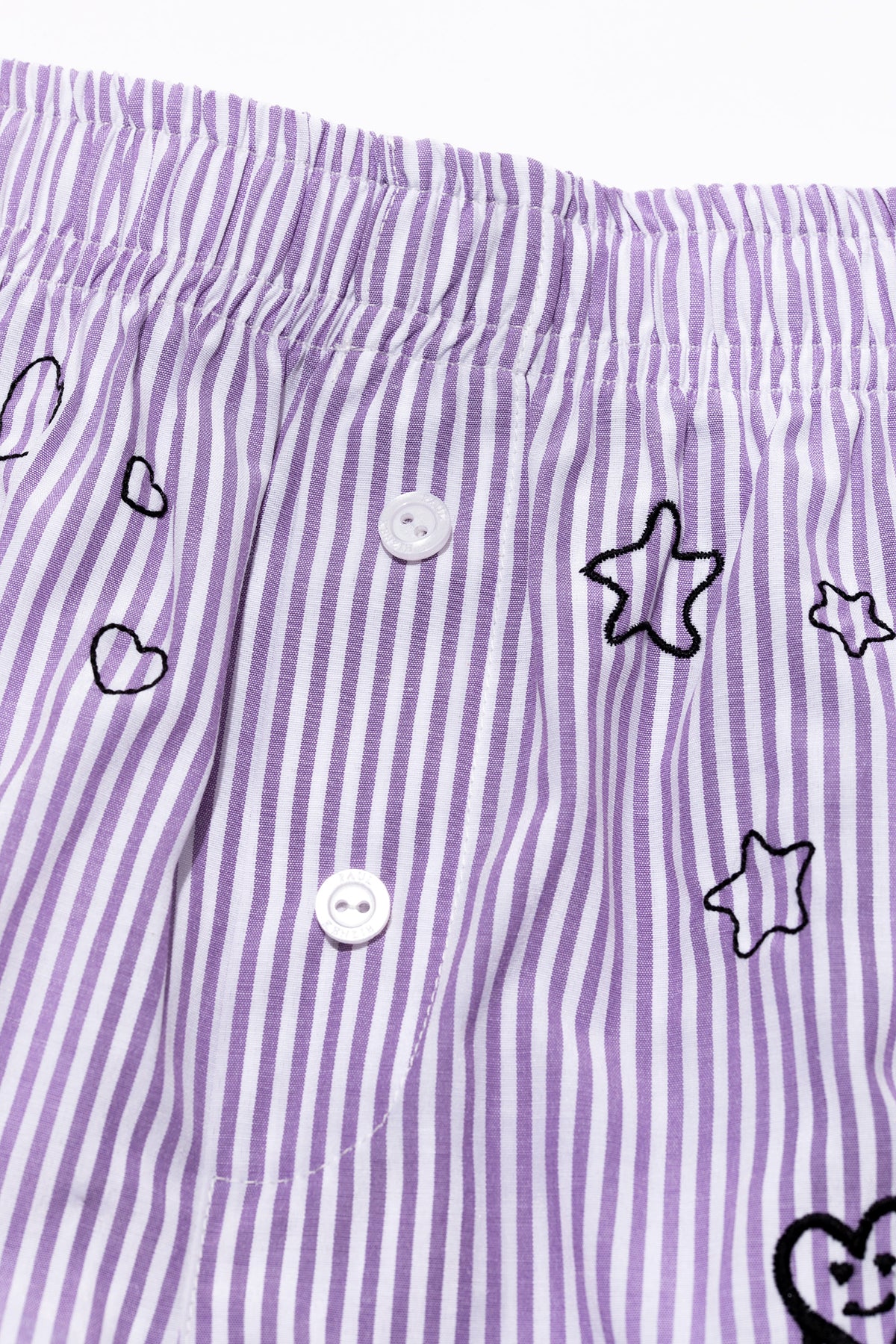 Chill Space Collection - Nakışlı Kadın Ev Şort - Lilac - Image 9