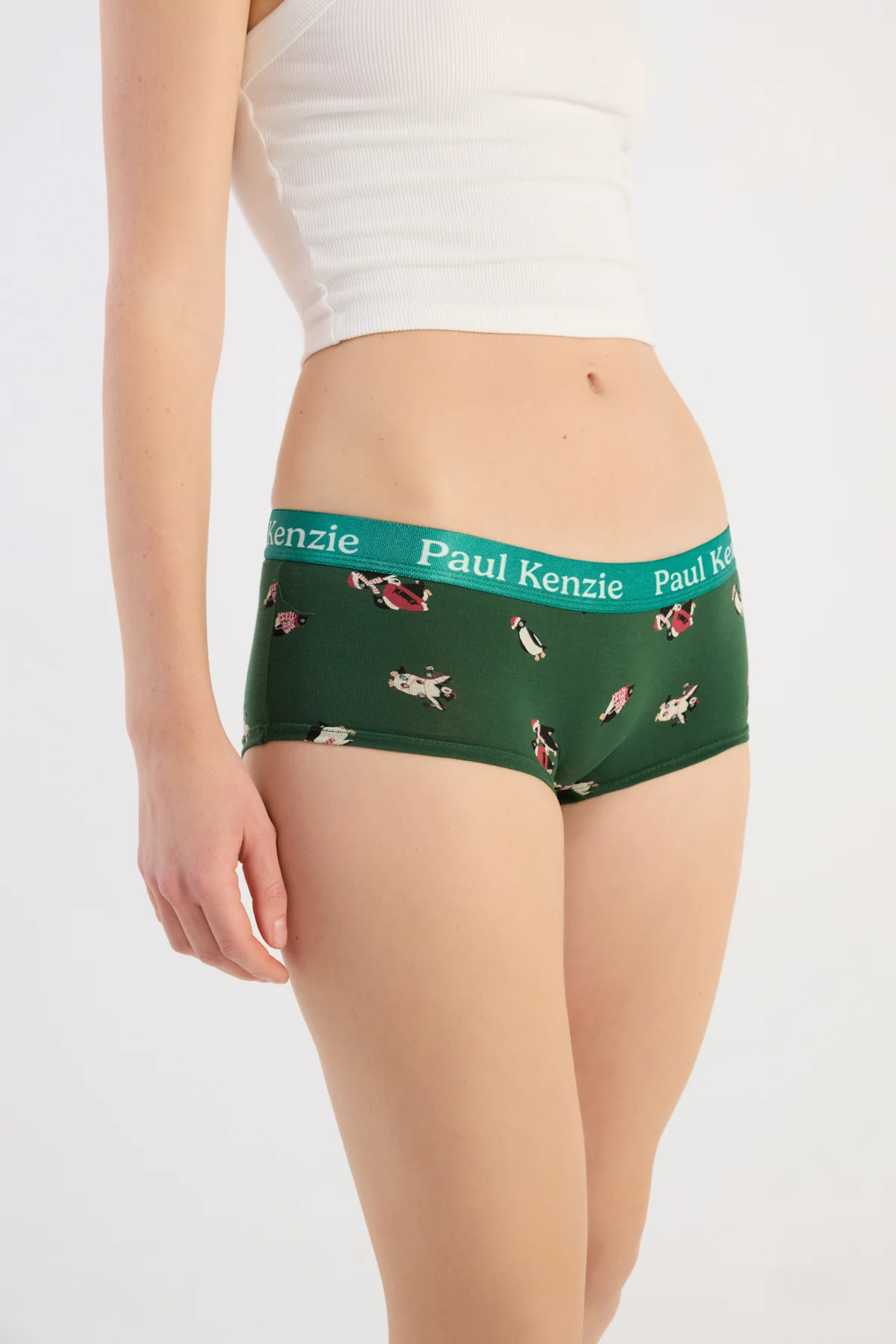 Christmas Collection - Kadın Boyshort Külot - Pengu in Wonderland - Image 6