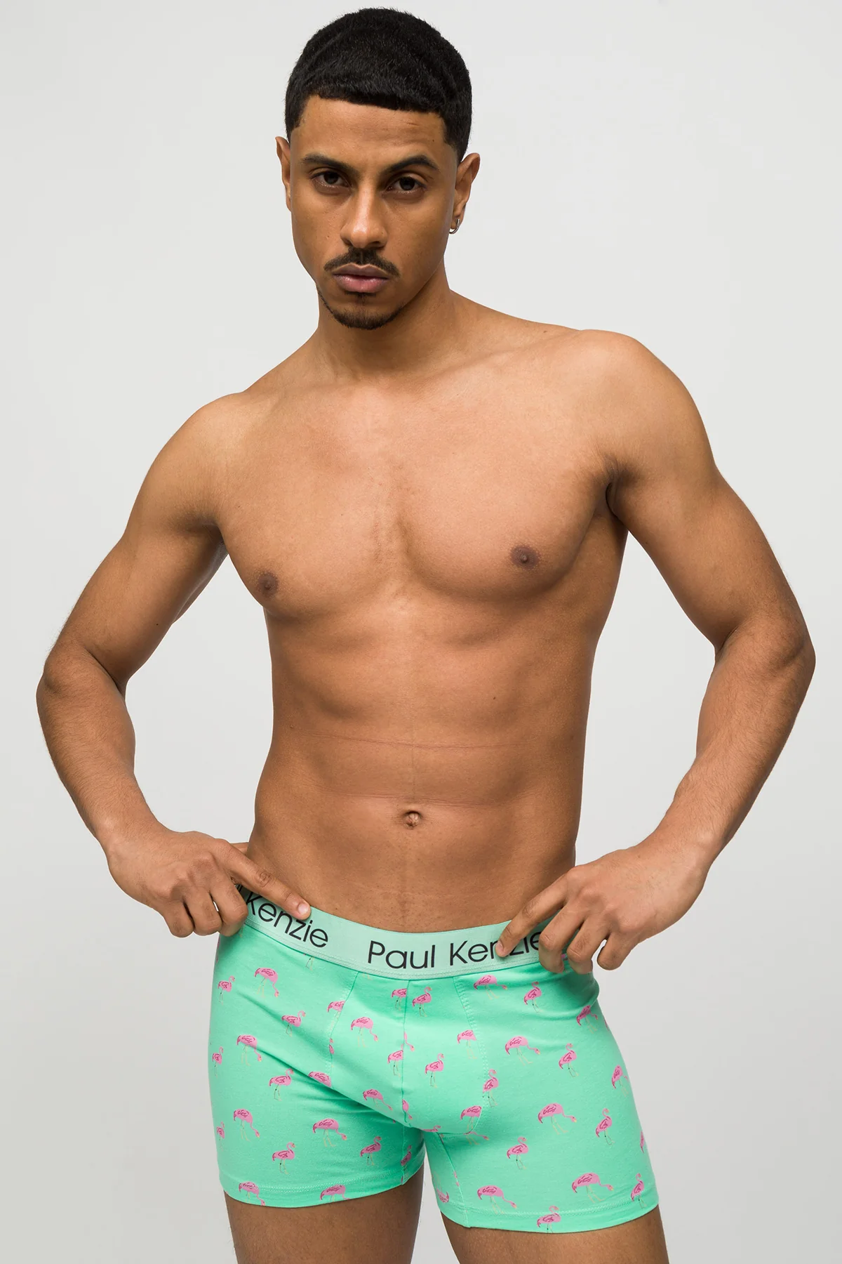 Desenli Erkek Boxer - Couple Collection Pink Birdy - Image 3