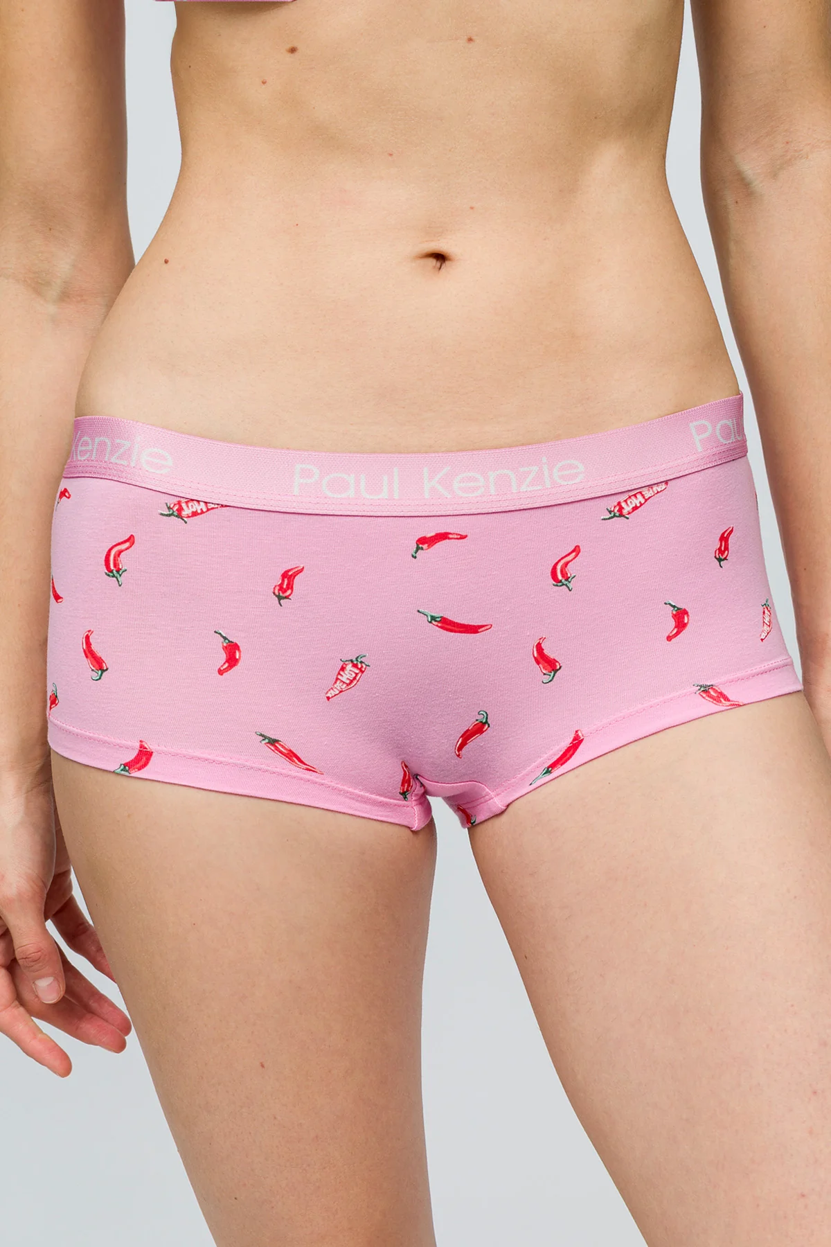 Desenli Kadın Boyshort Külot - Chili - Image 5