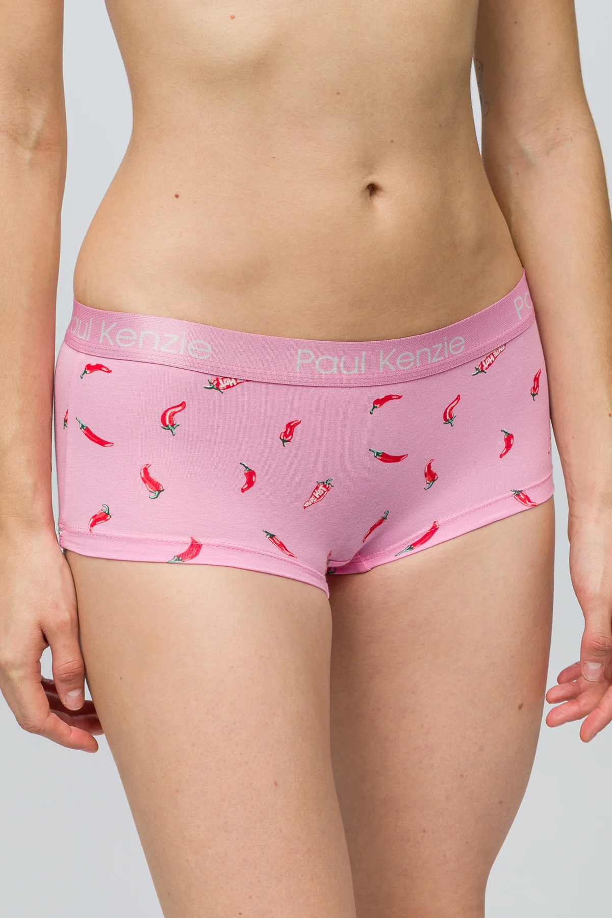 Desenli Kadın Boyshort Külot - Chili - Image 6