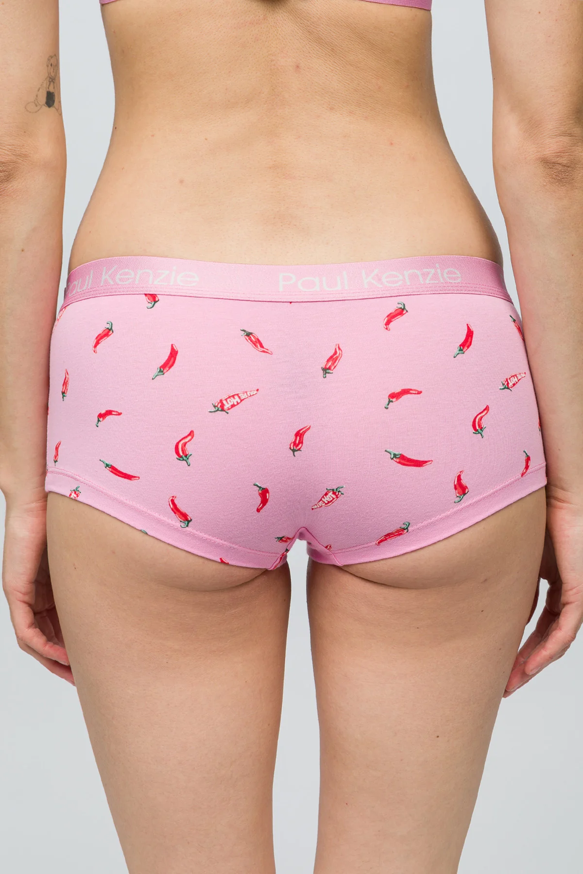 Desenli Kadın Boyshort Külot - Chili - Image 7