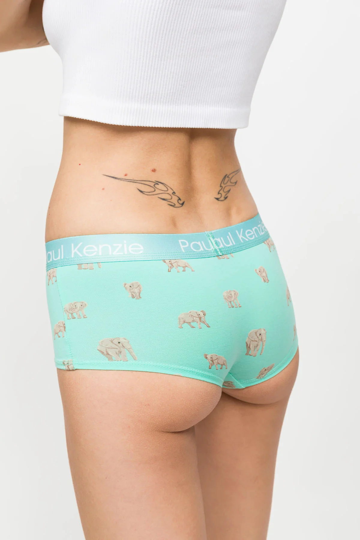 Desenli Kadın Boyshort Külot – Eco Characters – Elephantastic - Image 6