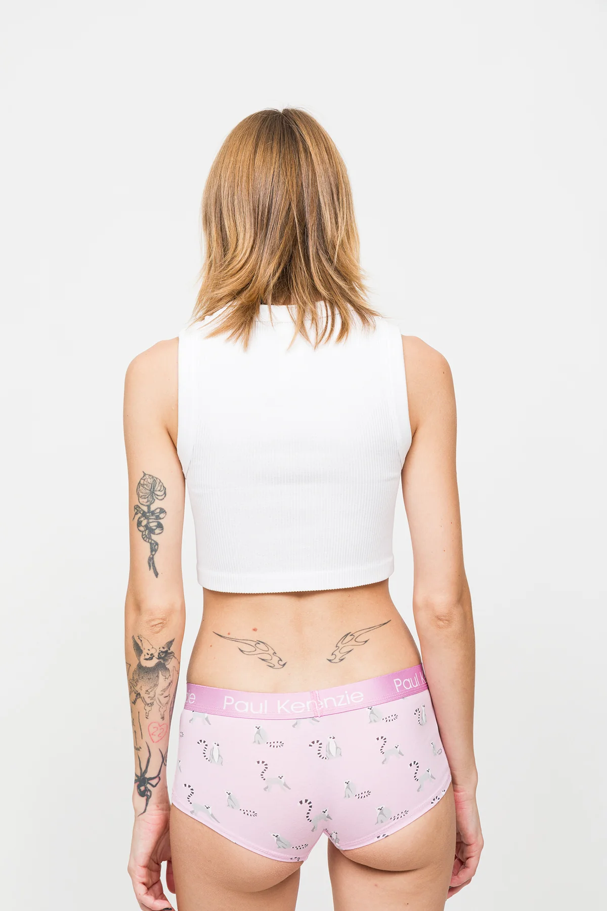 Desenli Kadın Boyshort Külot – Eco Characters – Lemur - Image 6