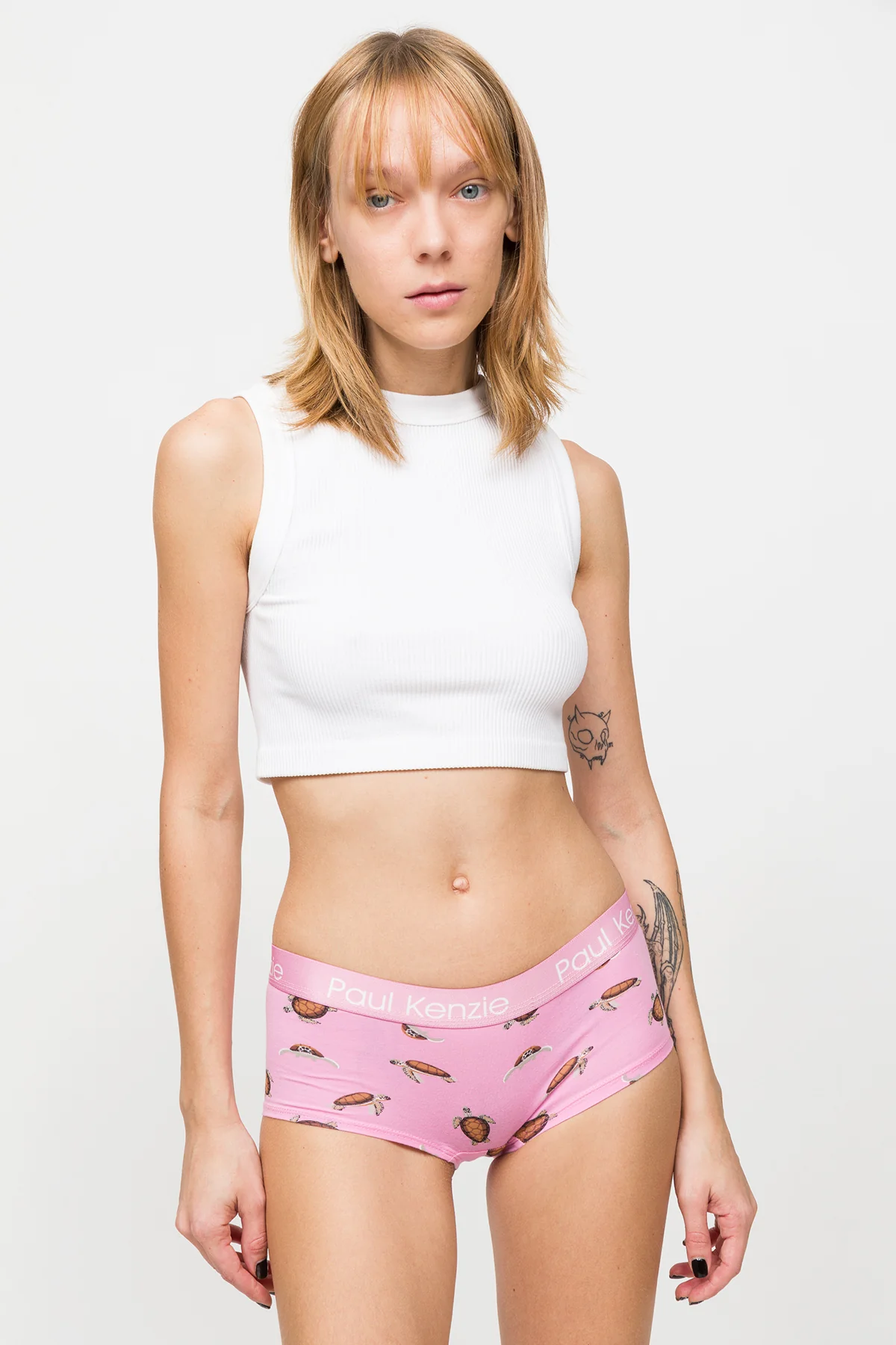 Desenli Kadın Boyshort Külot – Eco Characters – Turtley - Image 5
