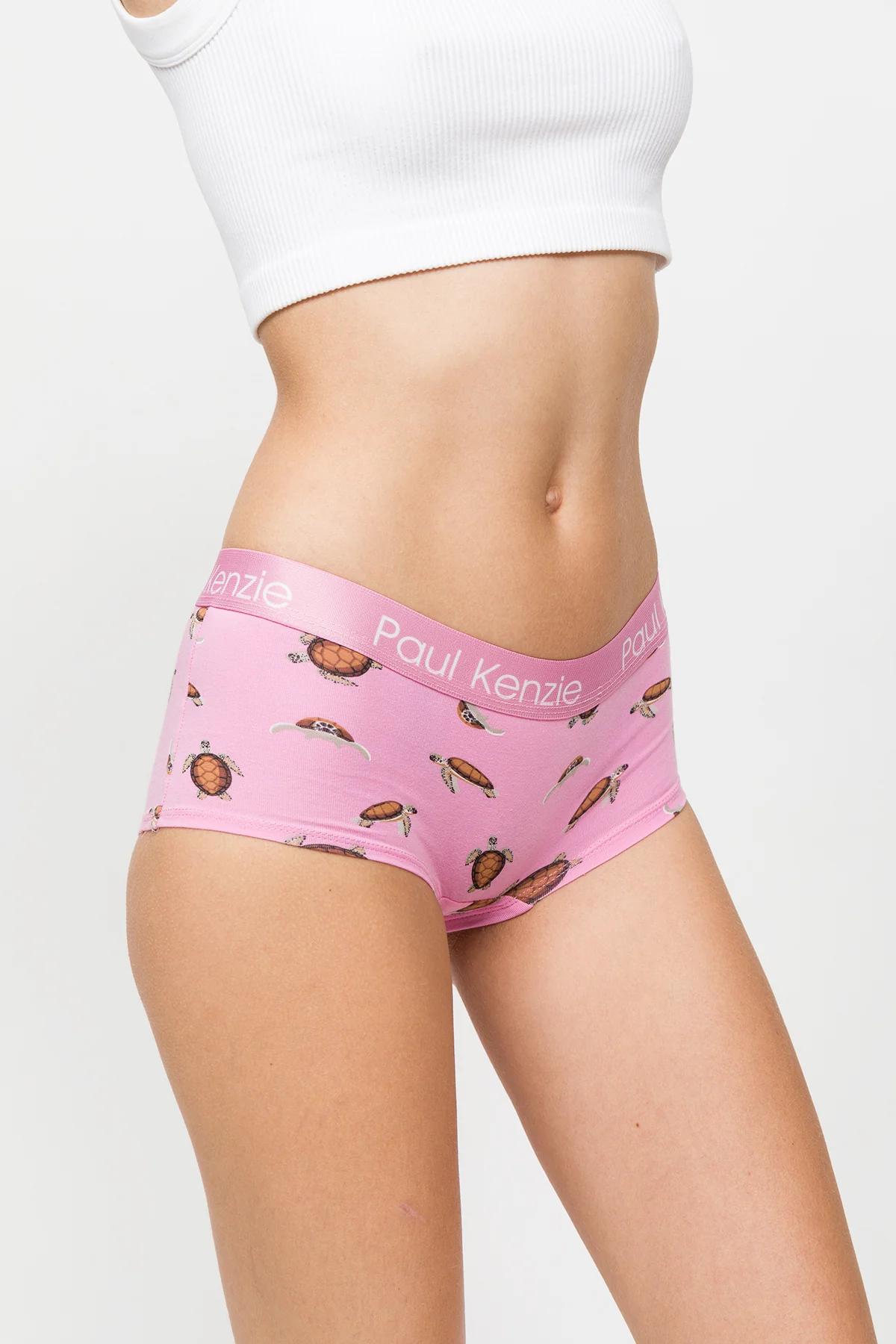 Desenli Kadın Boyshort Külot – Eco Characters – Turtley - Image 6