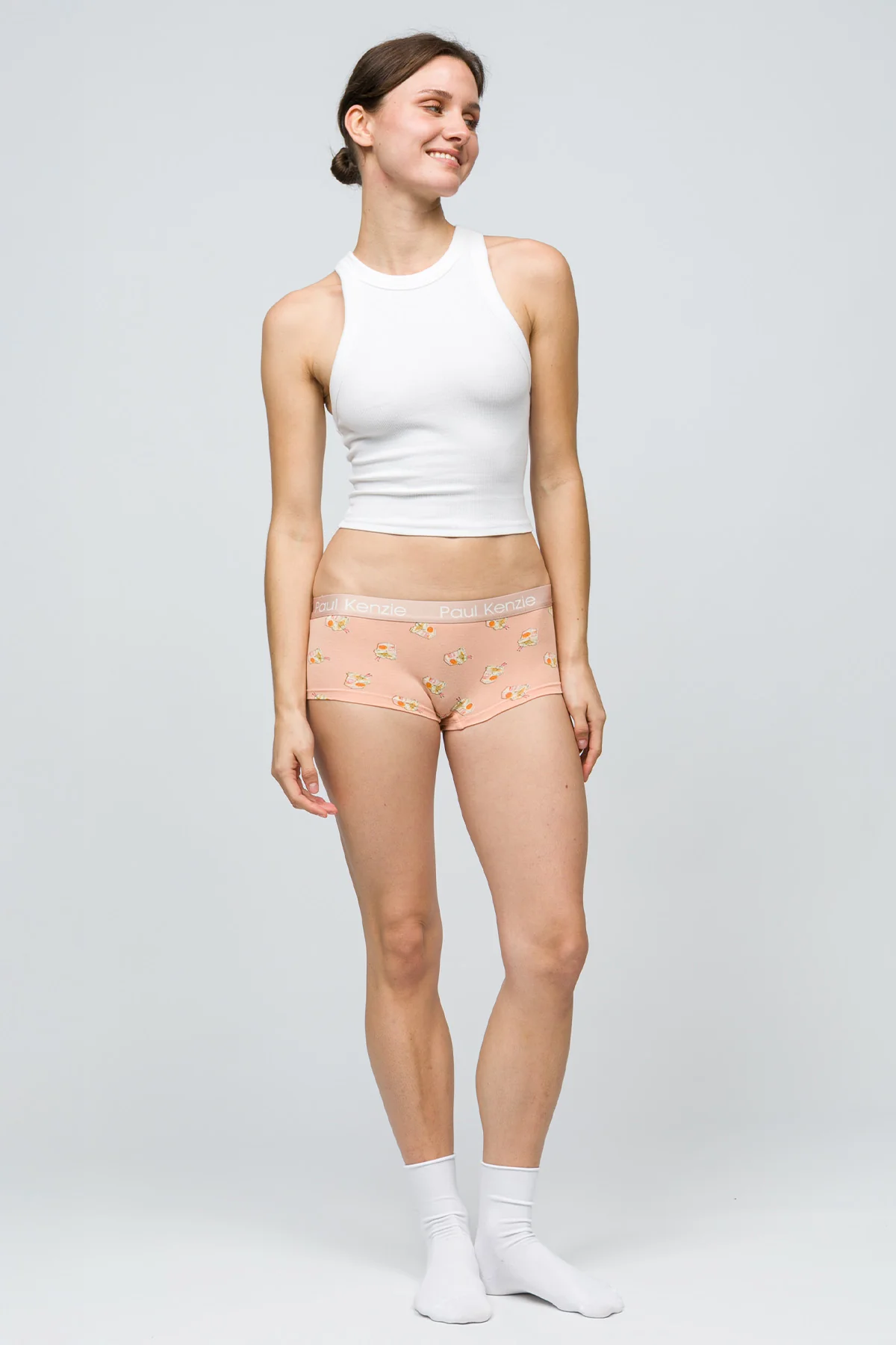 Desenli Kadın Boyshort Külot - Noodle - Image 3