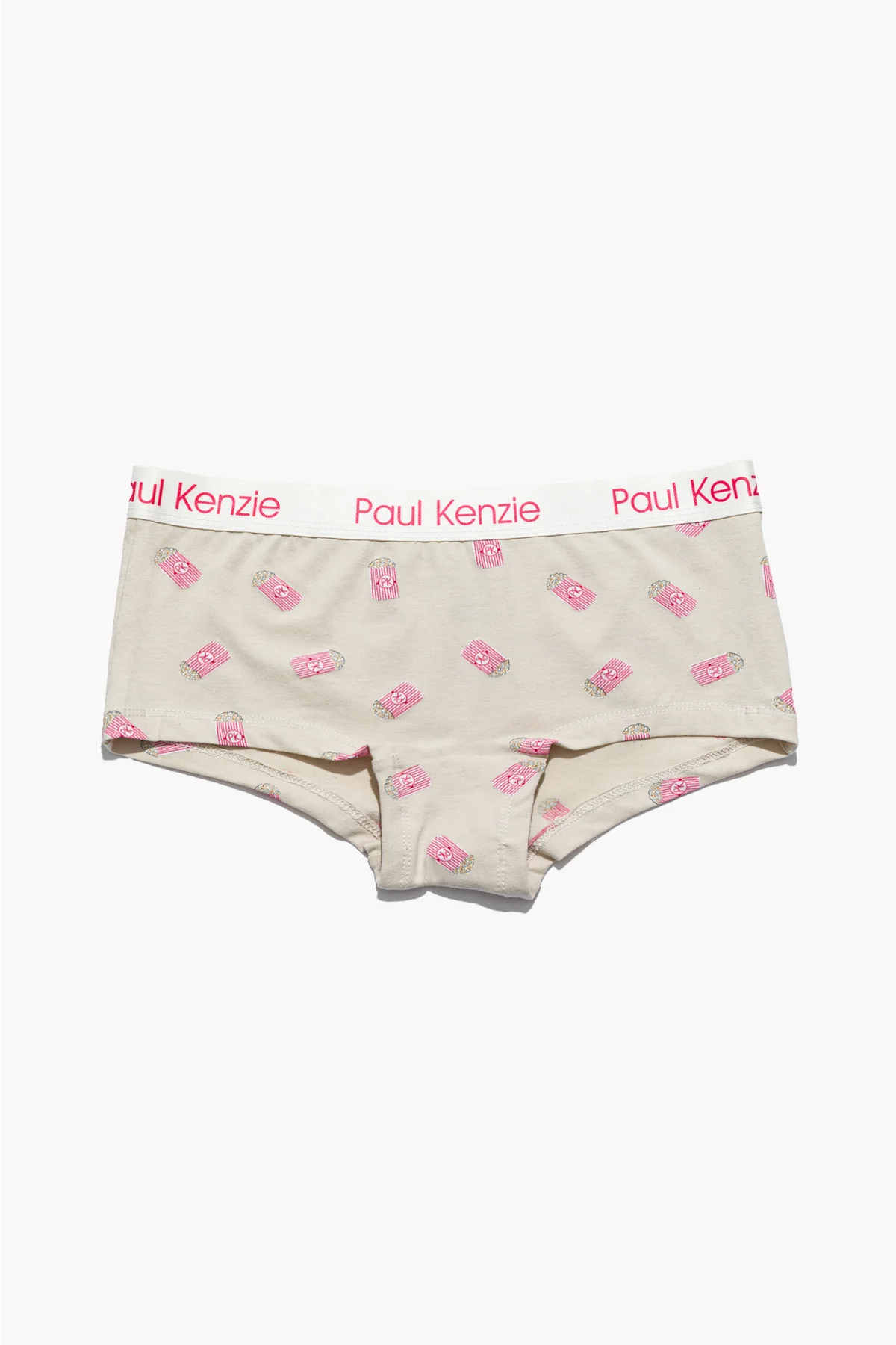 Desenli Kadın Boyshort Külot - Popcorn - Image 2