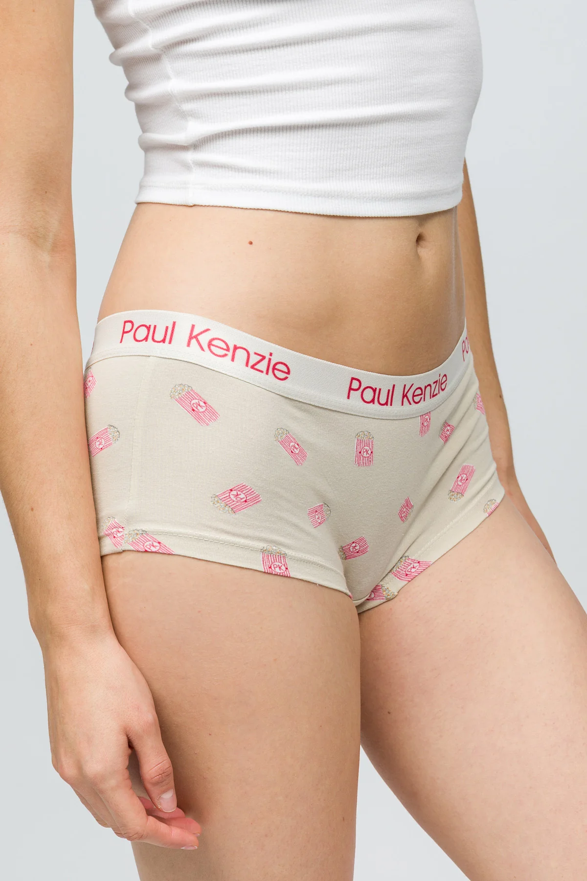 Desenli Kadın Boyshort Külot - Popcorn - Image 6