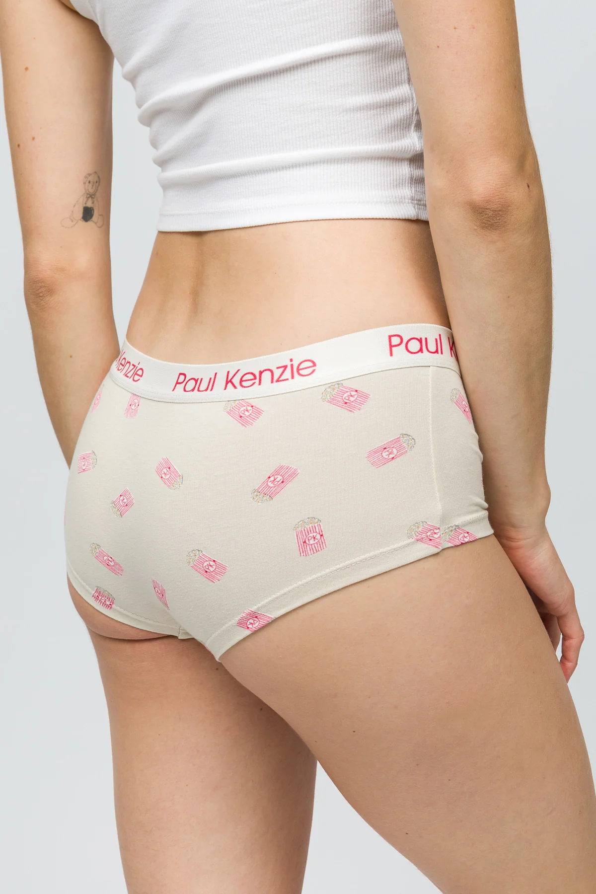 Desenli Kadın Boyshort Külot - Popcorn - Image 7
