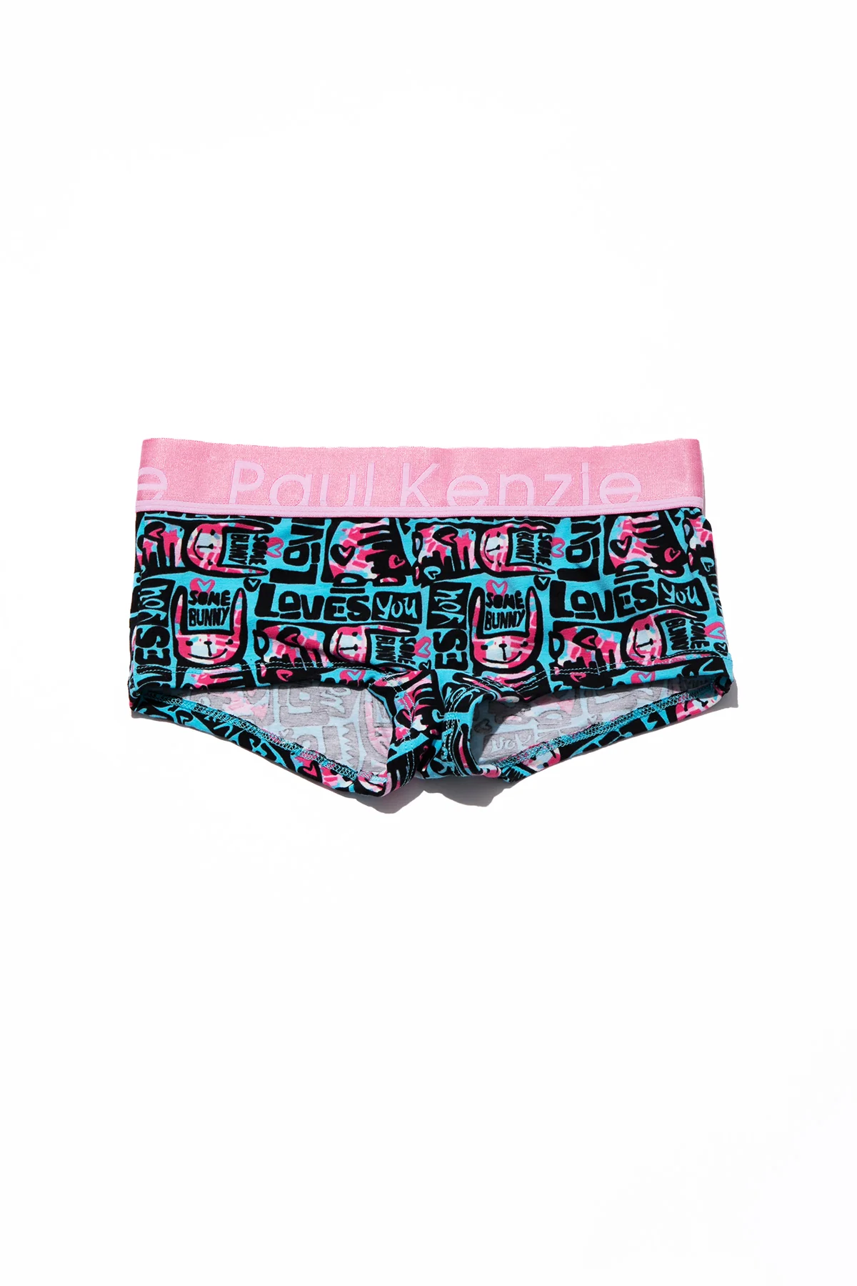 Desenli Kadın Boyshort Külot – Unique Effect – Love Bunny