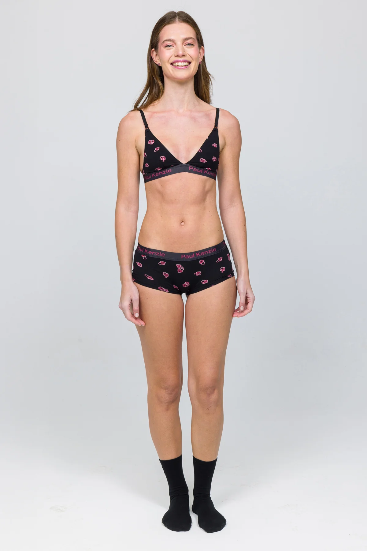 Desenli Kadın Boyshort Külot - Valentine Collection - Lovelock - Image 3