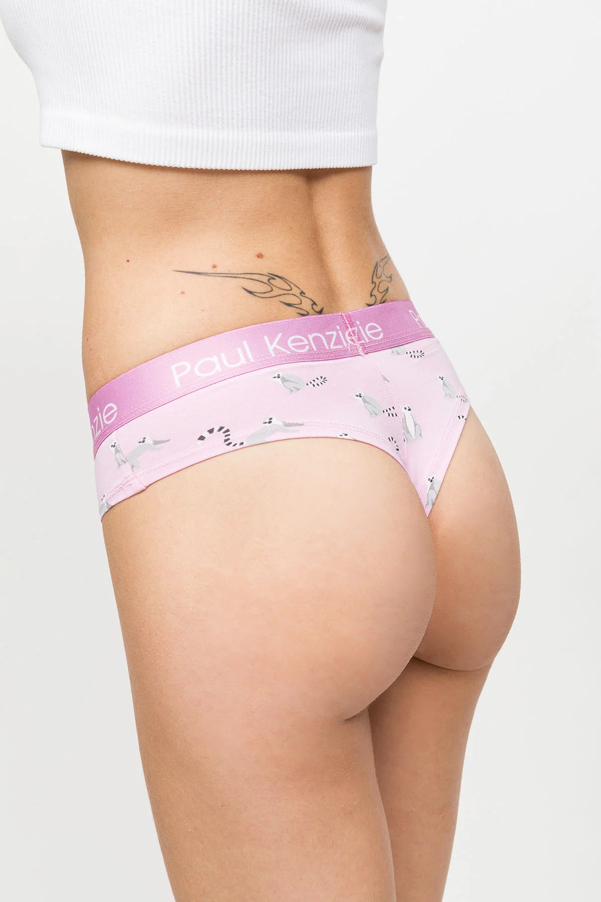 Desenli Kadın Cheeky Külot – Eco Characters – Lemur - Image 7