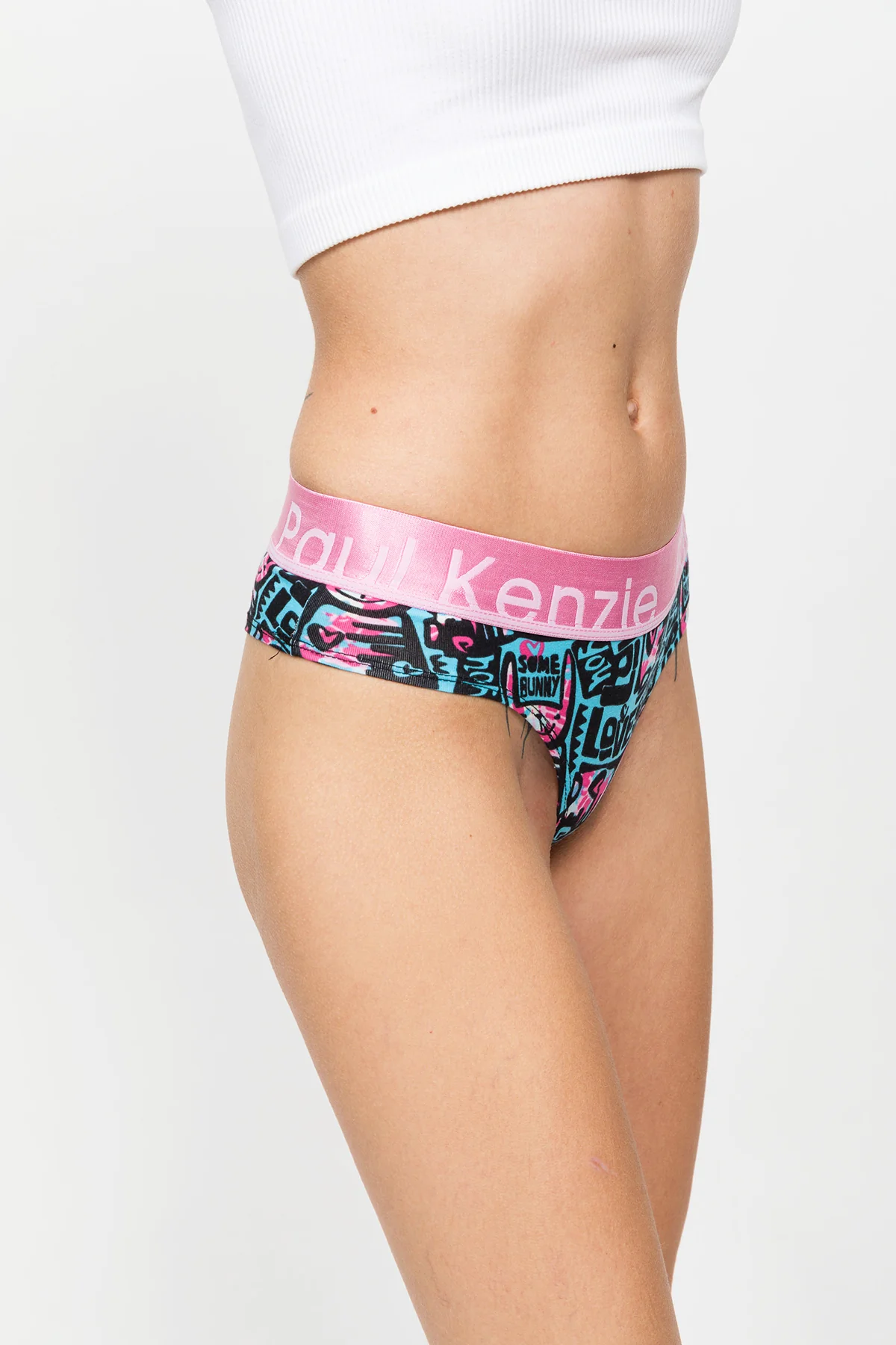 Desenli Kadın Cheeky Külot – Unique Effect – Love Bunny - Image 5