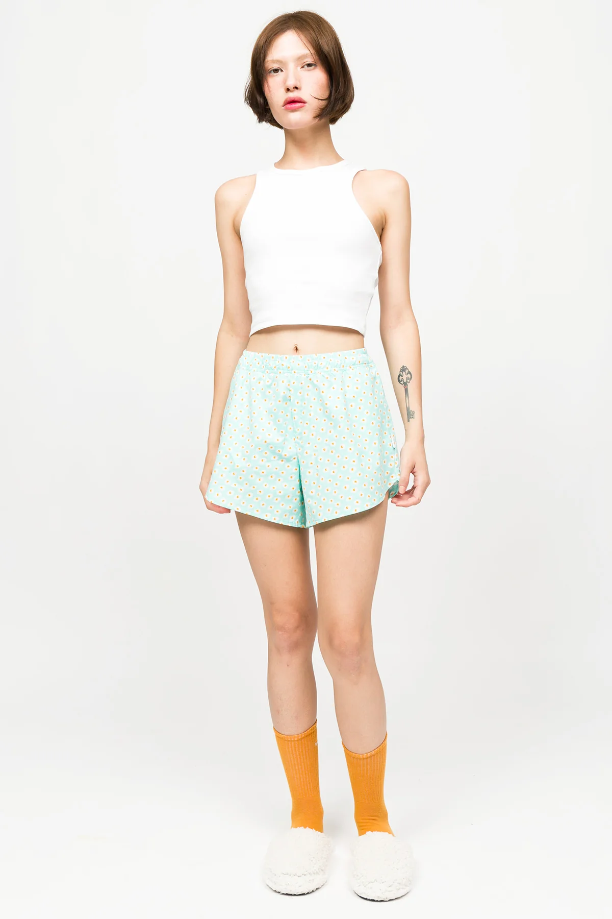 Desenli Kadın Ev Şort – Chill Space Collection – Sunny Side Up - Image 3