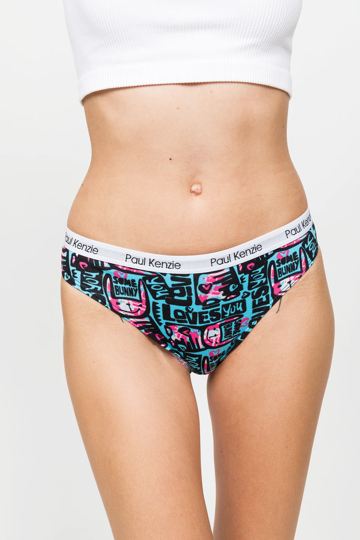 Desenli Kadın Slip Külot – Unique Effect – Love Bunny - Image 5