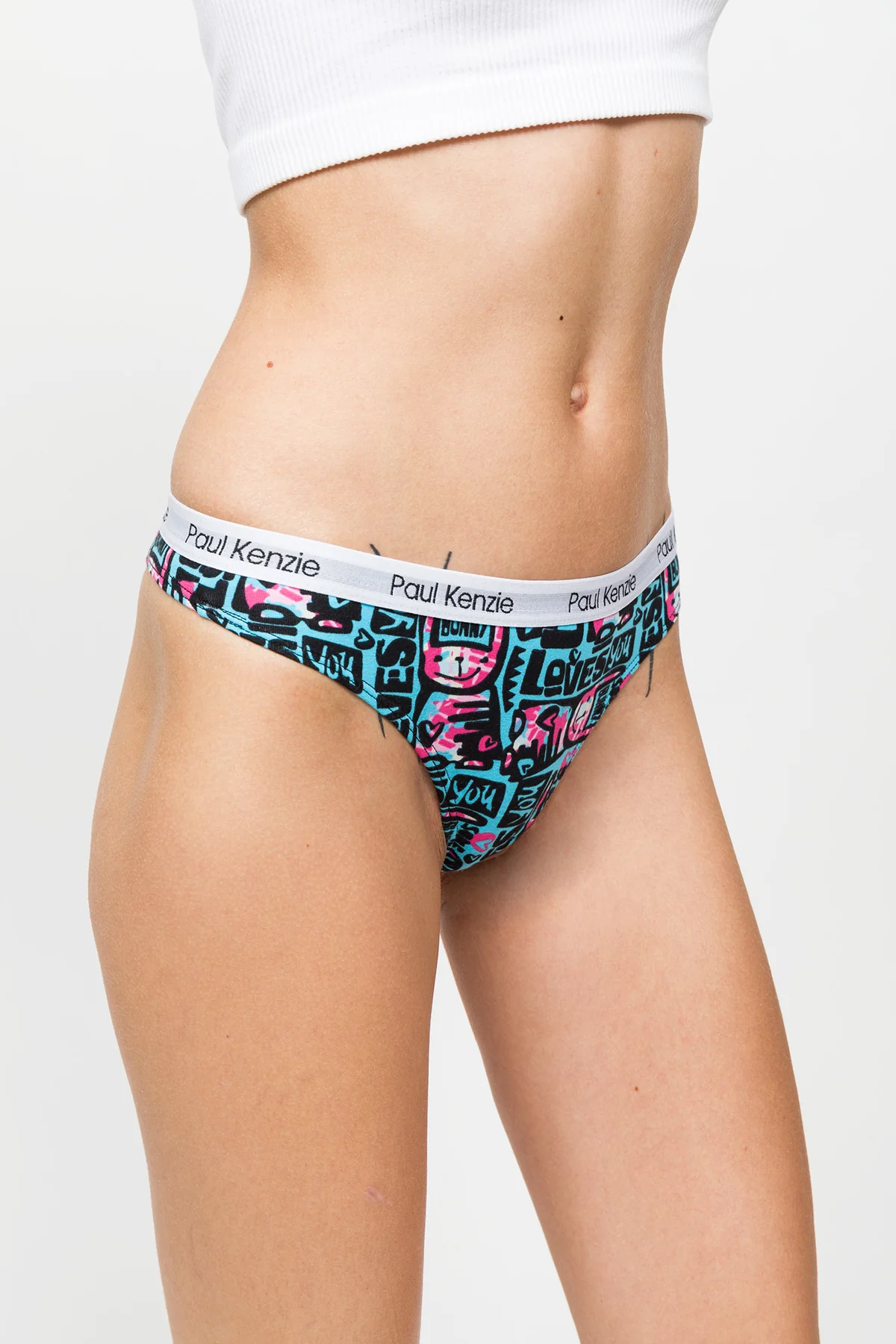 Desenli Kadın String Külot – Unique Effect – Love Bunny - Image 6