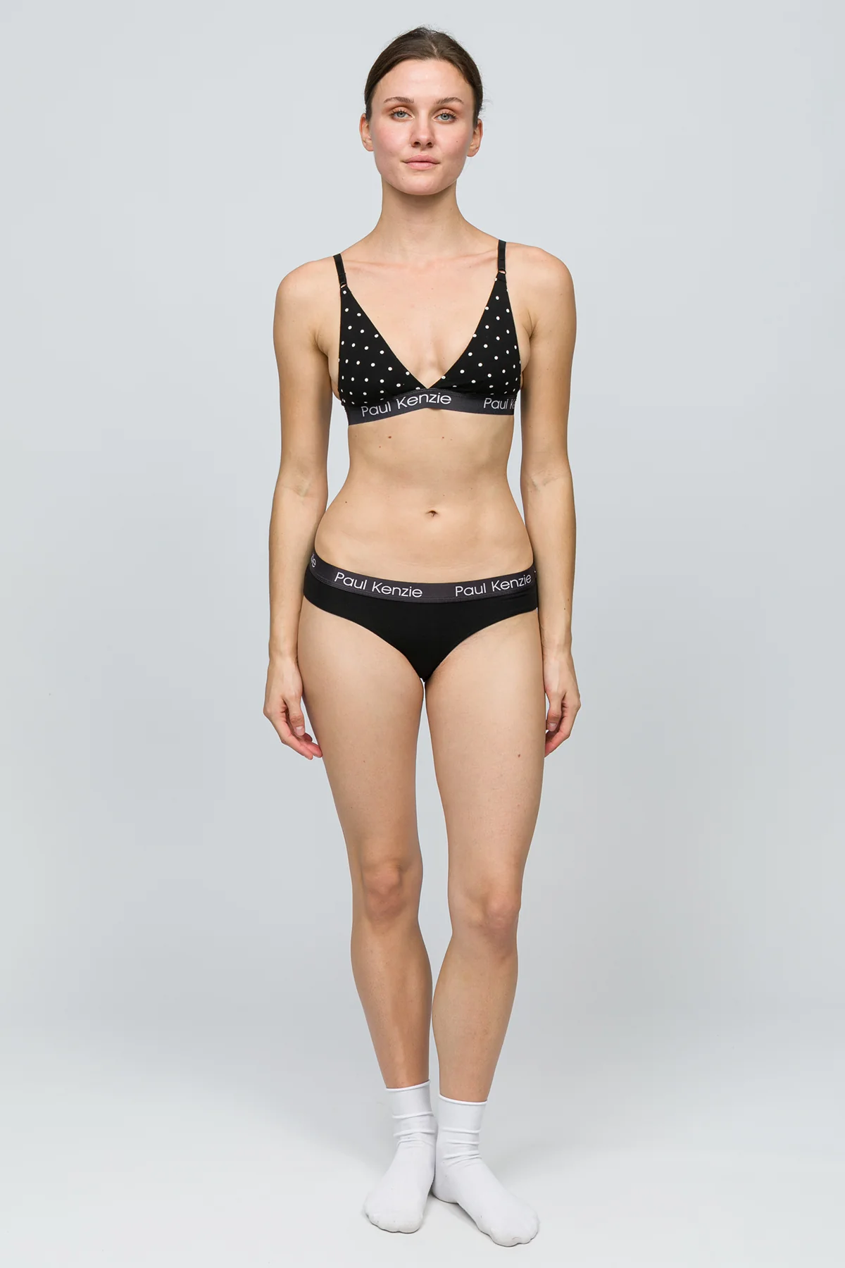 Desenli Triangle Spor Bralet - Polka Dot - Image 6
