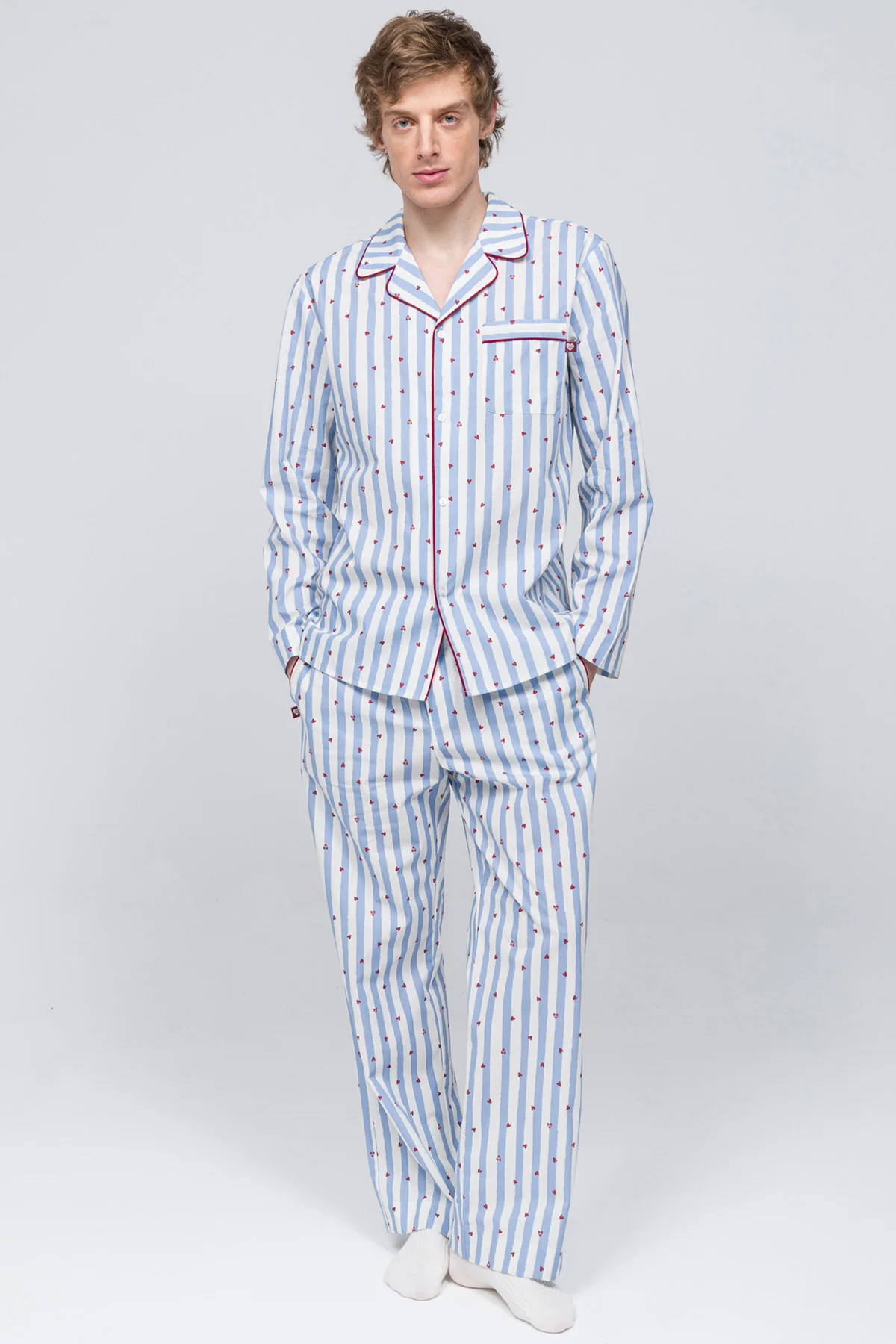 Erkek Pijama Üstü - Valentine Collection - Love on Line - Image 3
