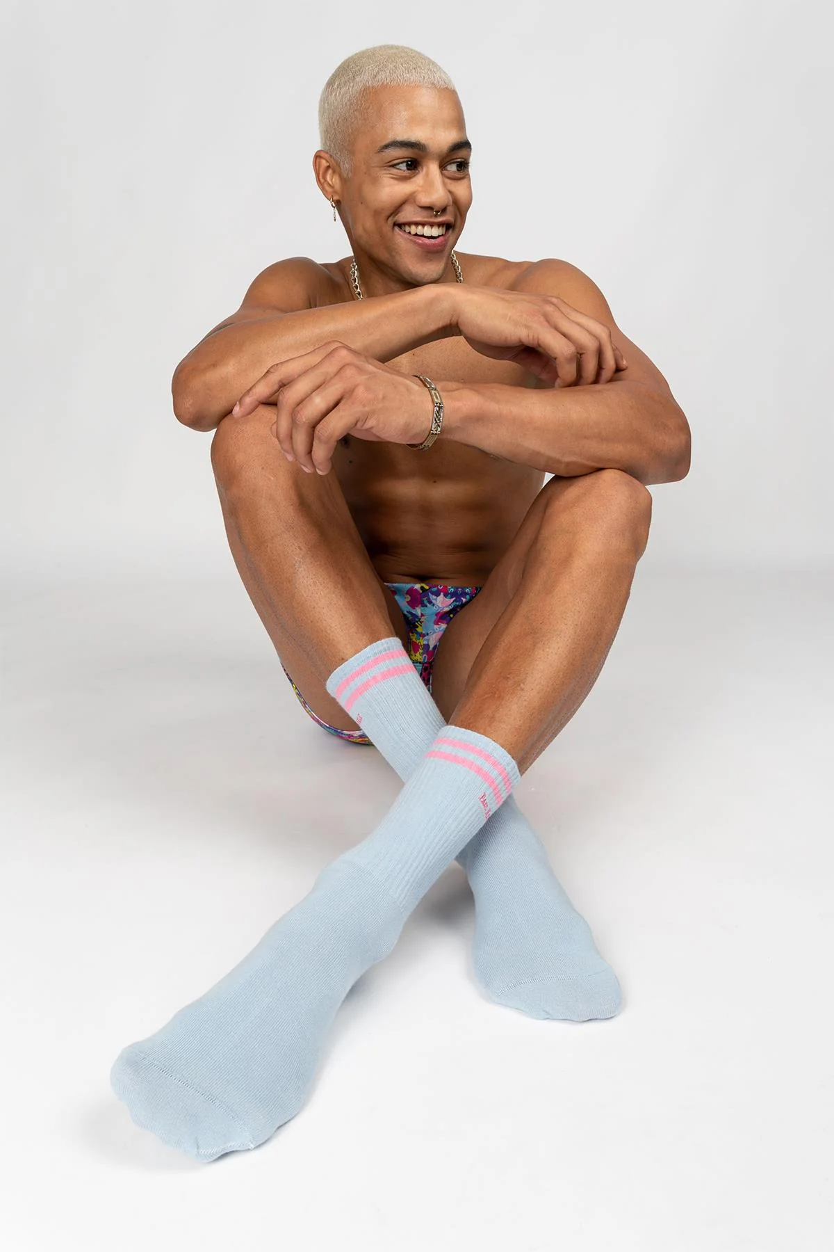 Motley Socks Unisex Nakışlı Uzun Tenis Çorap - Rainbow 3 - Image 6