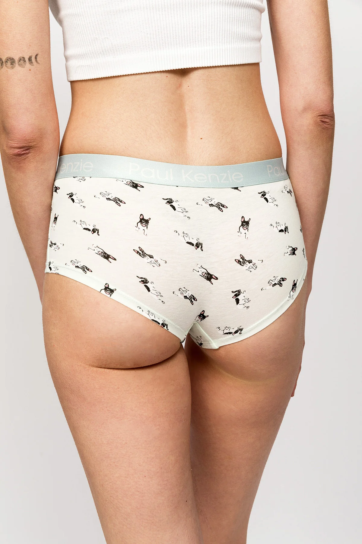 Paul Kenzie x Kurtaran Ev - Desenli Kadın Boyshort Külot - Frenchie - Image 6