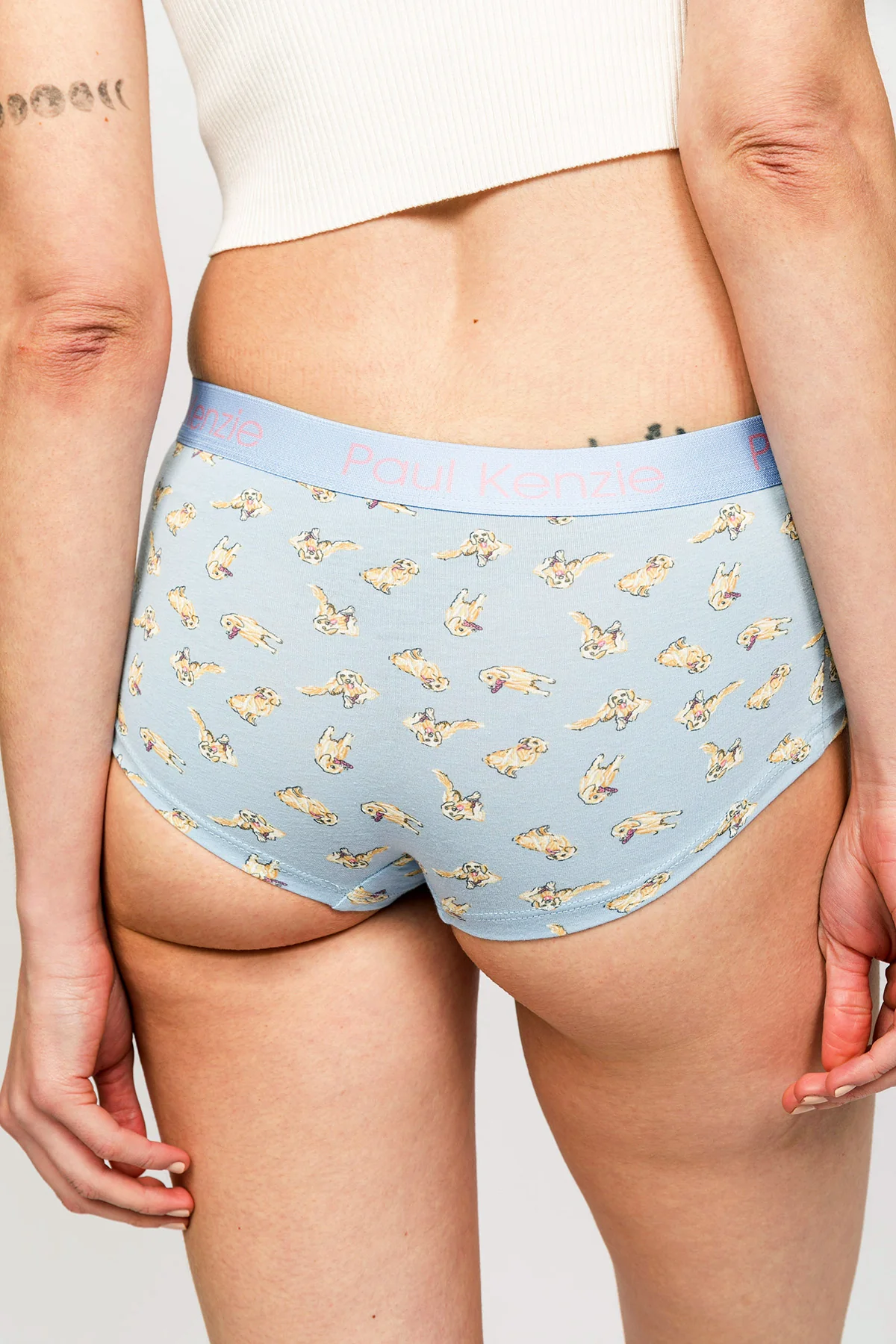 Paul Kenzie x Kurtaran Ev - Desenli Kadın Boyshort Külot - Poppy - Image 6