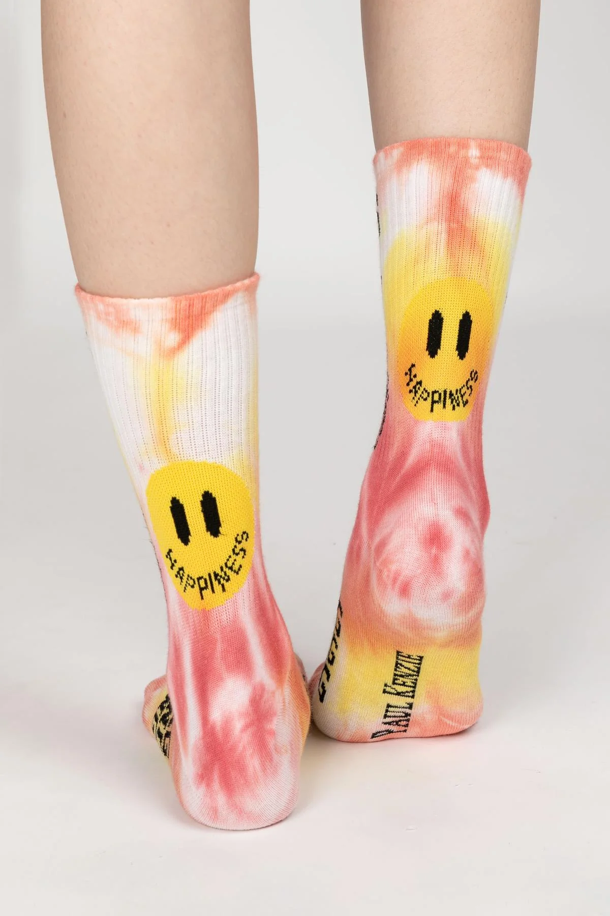 Smile-Dye Unisex Batik Desenli Dikişsiz Tenis Çorap - Be Positive - Image 4