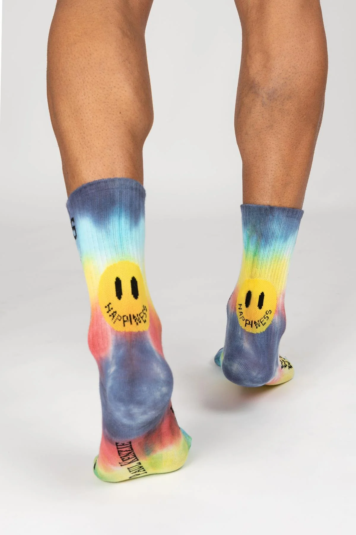 Smile-Dye Unisex Batik Desenli Dikişsiz Tenis Çorap - Happiness - Image 4