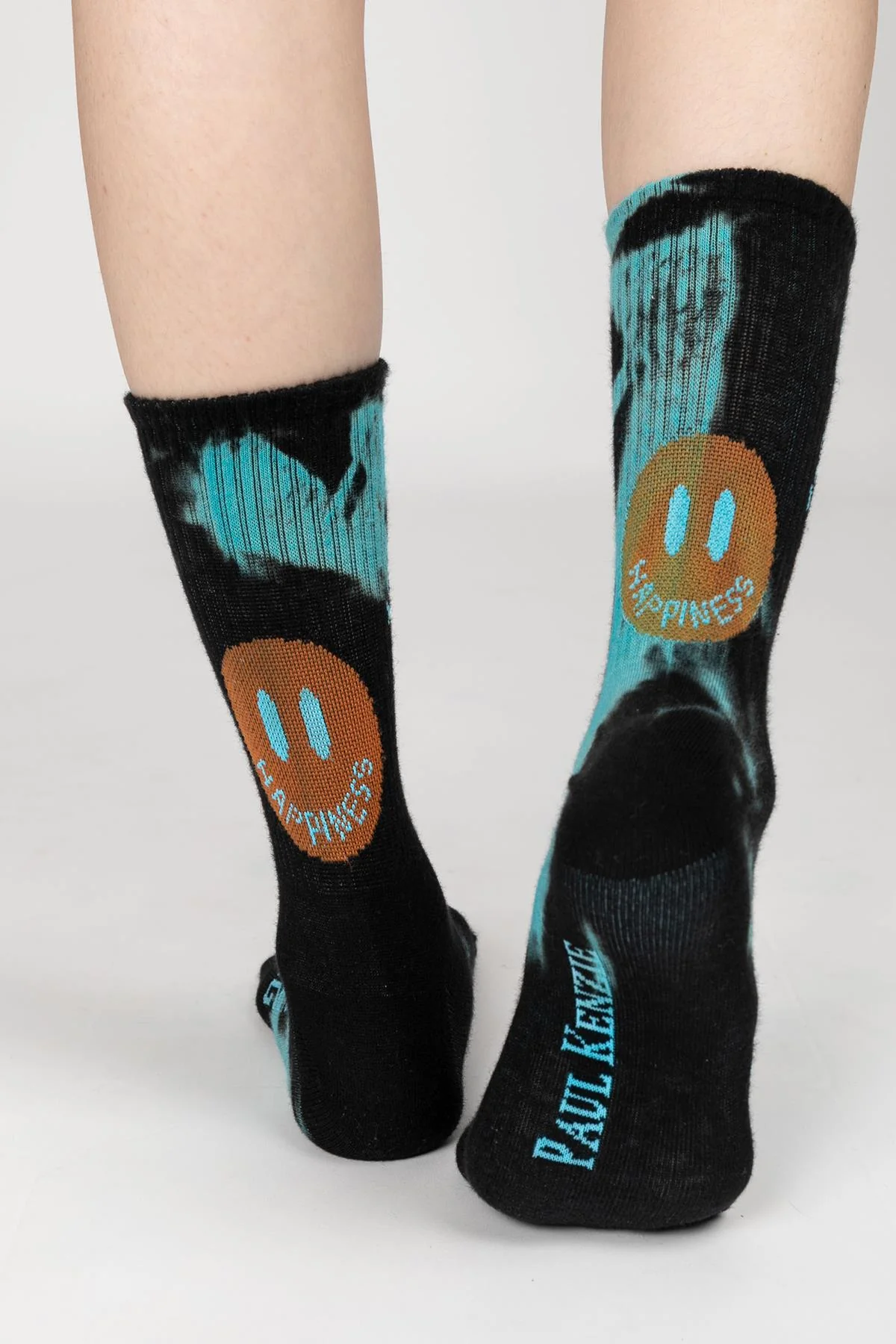 Smile-Dye Unisex Batik Desenli Dikişsiz Tenis Çorap - Mist - Image 4