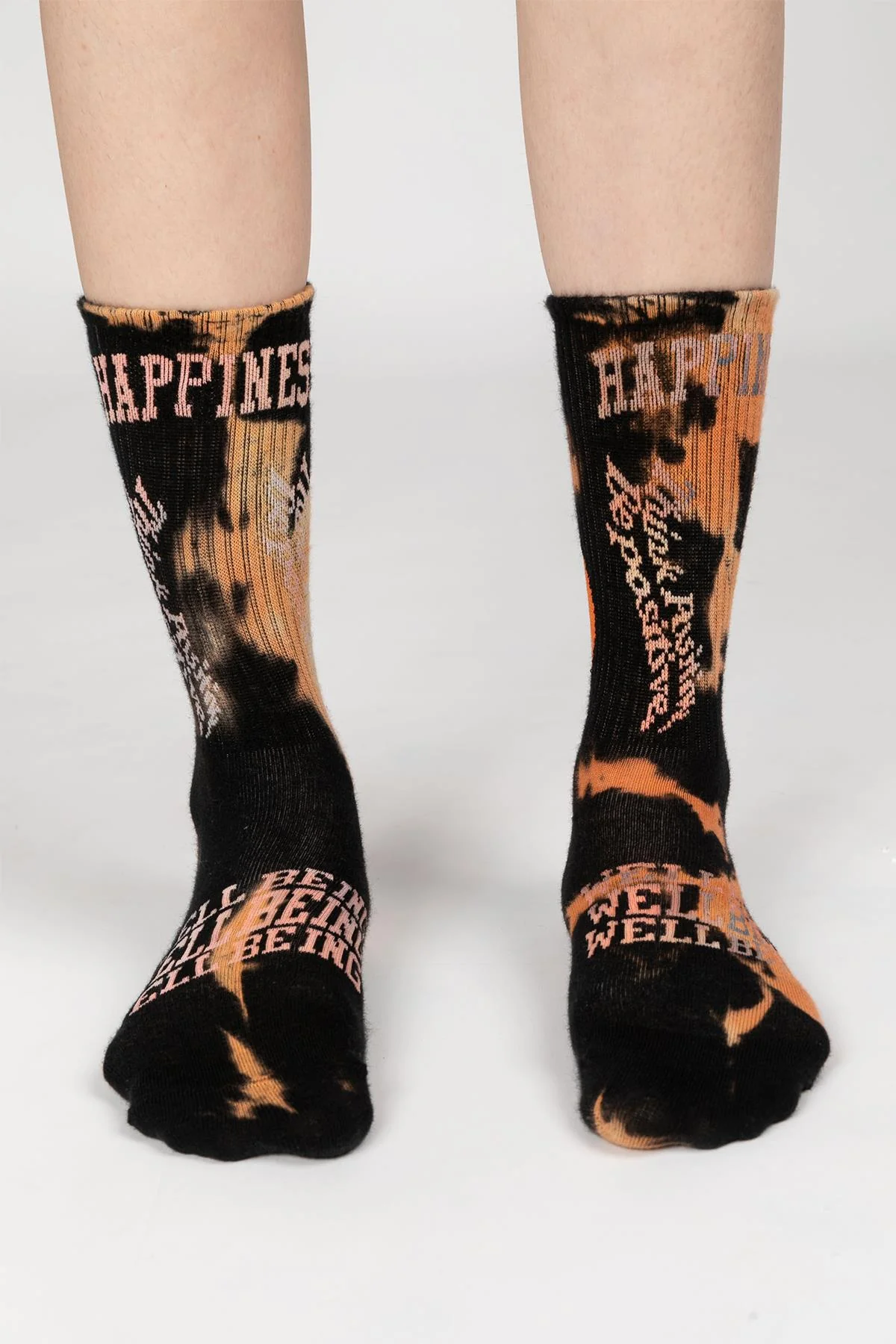 Smile-Dye Unisex Batik Desenli Dikişsiz Tenis Çorap - Sundown - Image 3