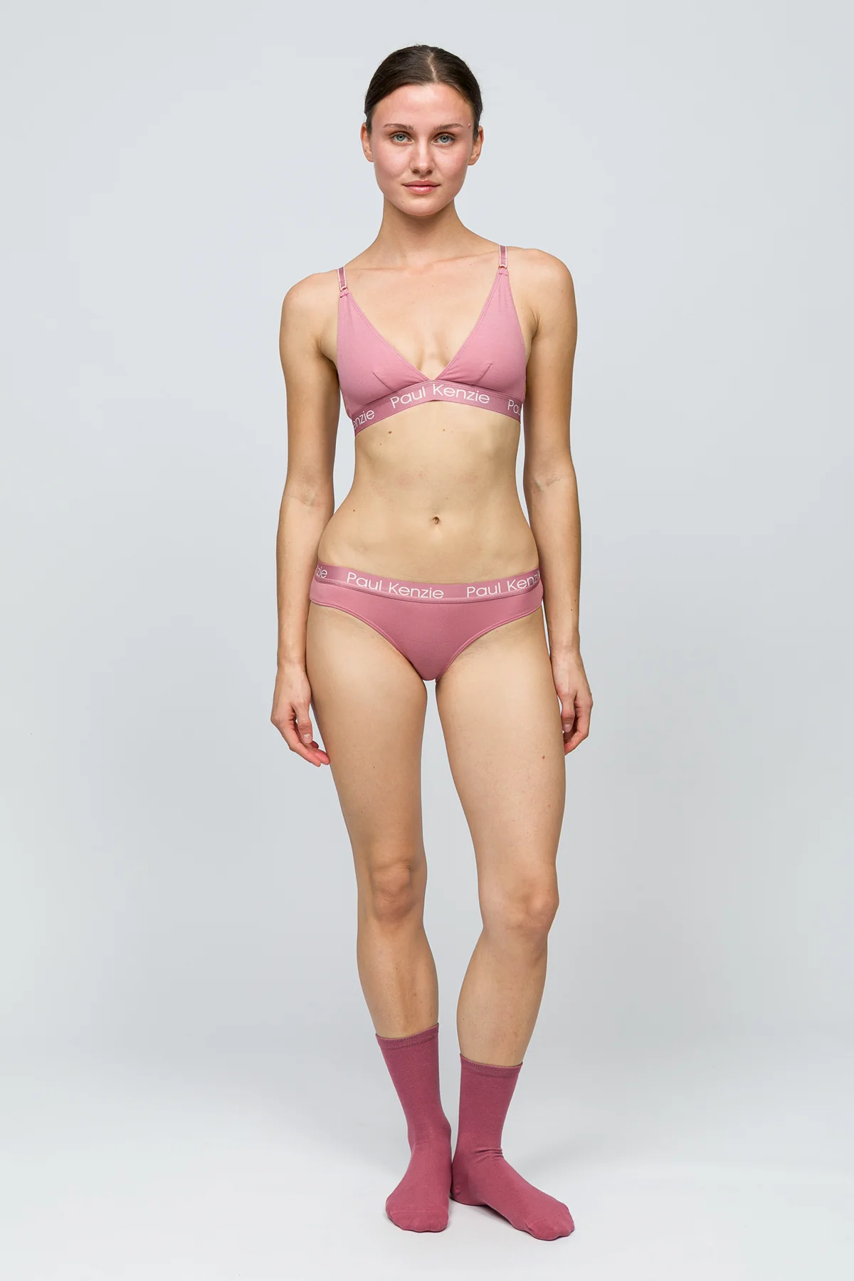Triangle Spor Bralet - Rainbow 6 Pembe - Image 3