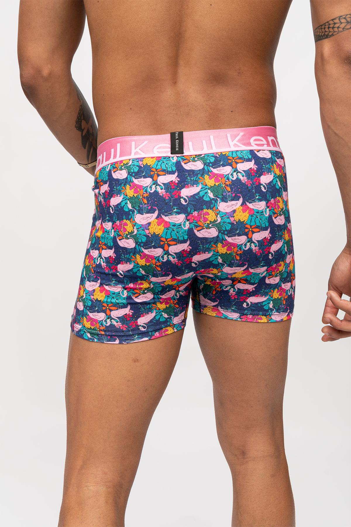 Unique Effect Desenli Erkek Boxer - Flamingo - Image 5