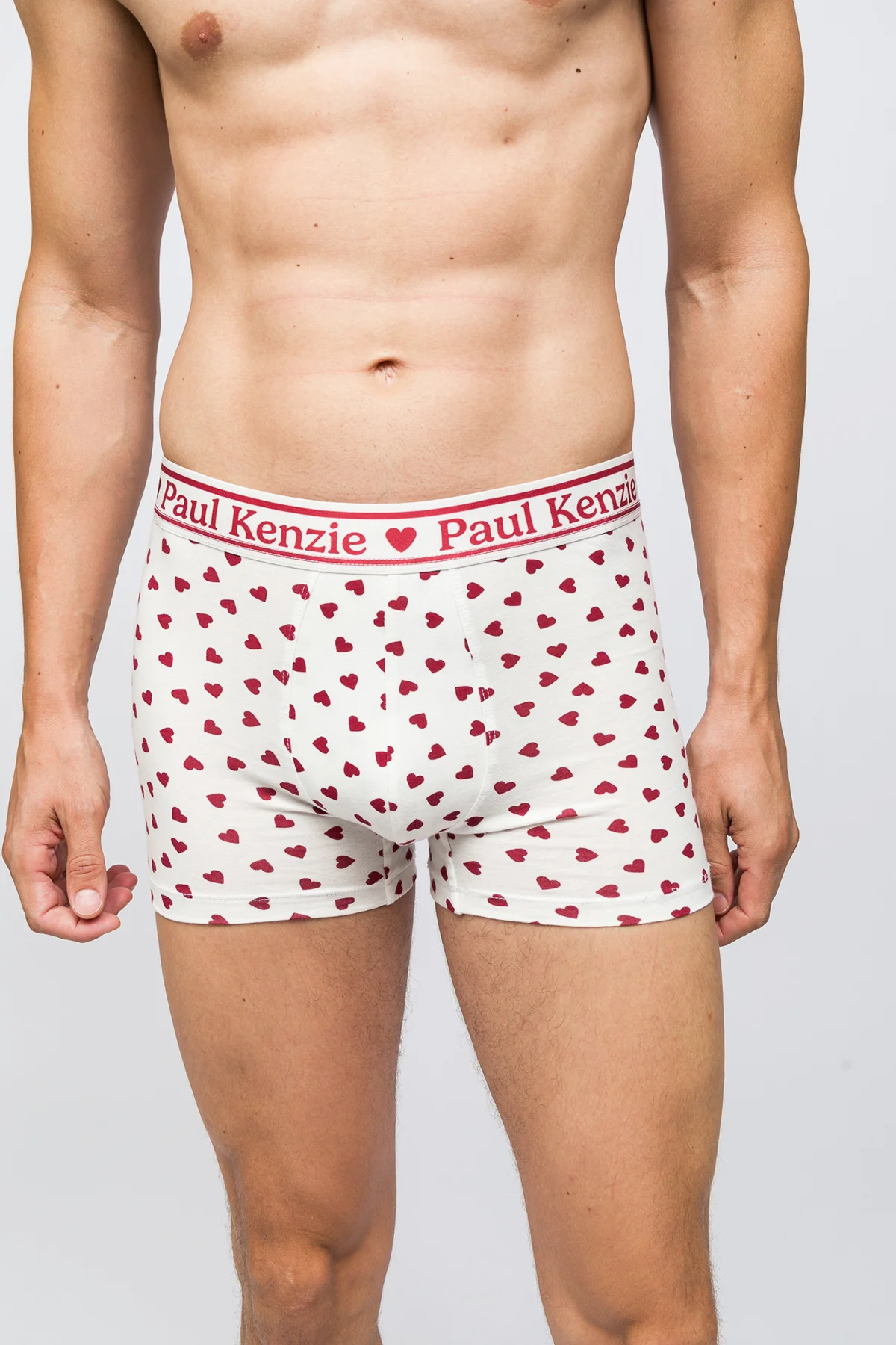 Valentine Collection - Erkek Boxer - Burgundy Hearts - Image 4