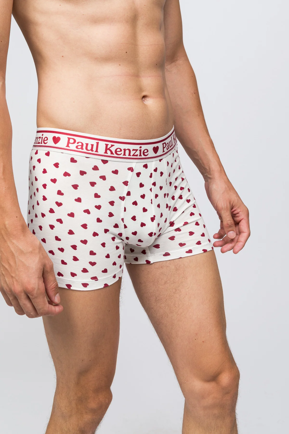 Valentine Collection - Erkek Boxer - Burgundy Hearts - Image 5
