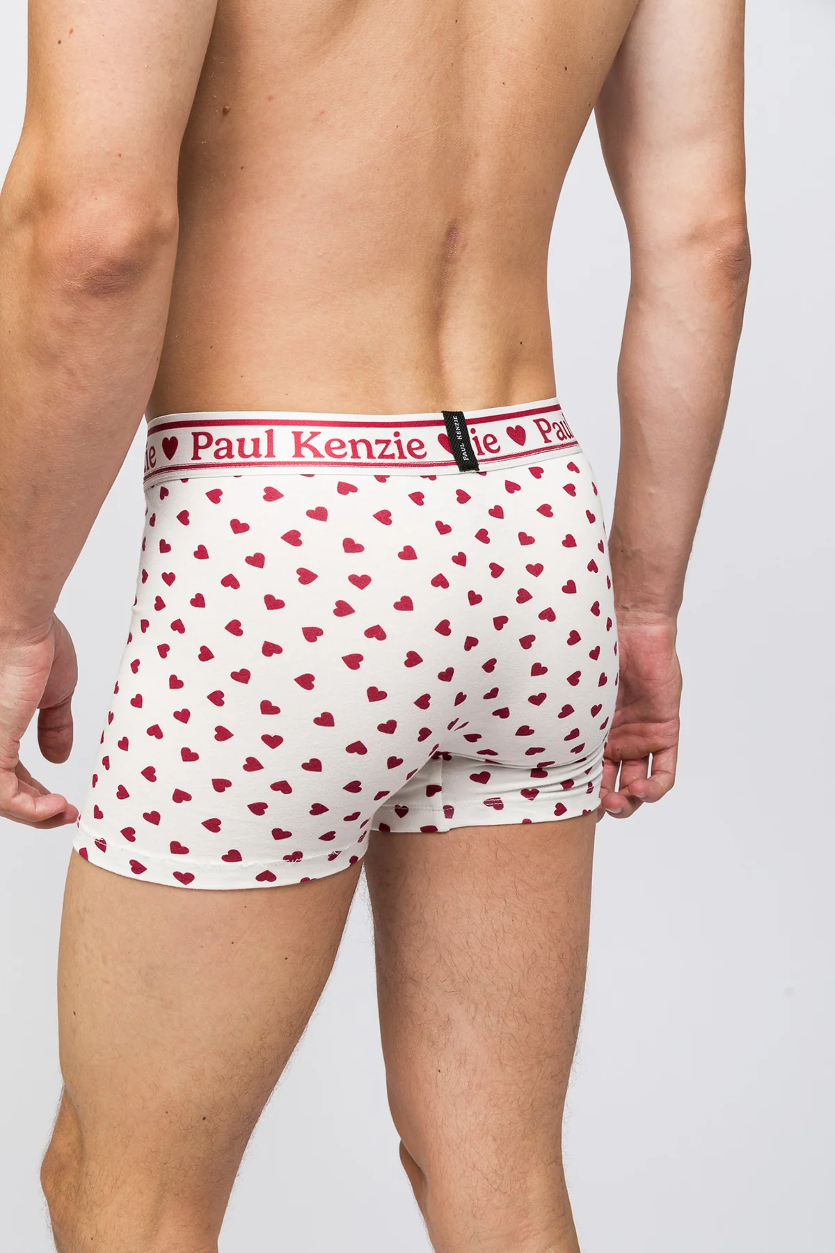 Valentine Collection - Erkek Boxer - Burgundy Hearts - Image 6