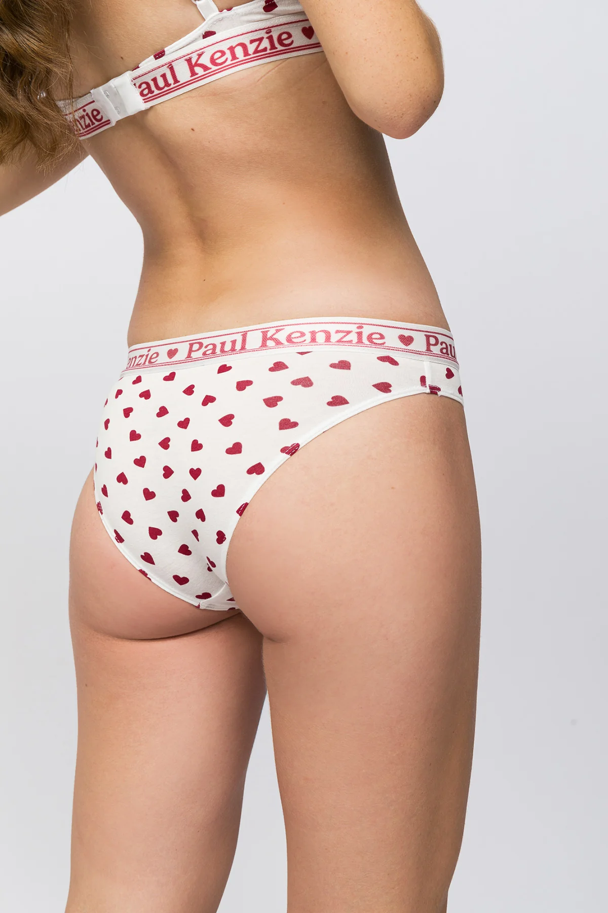 Valentine Collection - Kadın Slip Külot - Burgundy Hearts - Image 5