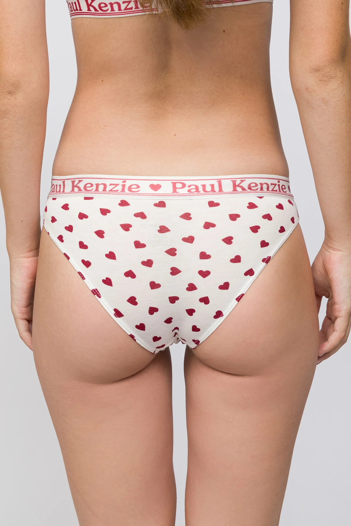 Valentine Collection - Kadın Slip Külot - Burgundy Hearts - Image 6