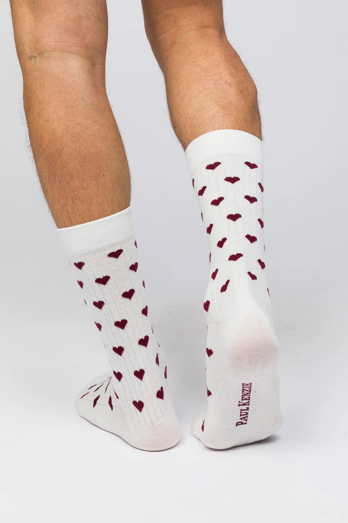 Valentine Collection - Soket Çorap - Burgundy Hearts - Image 4